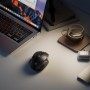 Uineer Raton Inalambrico, [Actualizado] Pantalla con Batería Visible, Raton Ordenador Inalambrico 2.4G USB, 4 Niveles dpi