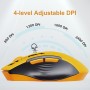 Uineer Raton Inalambrico, [Actualizado] Pantalla con Batería Visible, Raton Ordenador Inalambrico 2.4G USB, 4 Niveles dpi