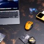 Uineer Raton Inalambrico, [Actualizado] Pantalla con Batería Visible, Raton Ordenador Inalambrico 2.4G USB, 4 Niveles dpi