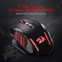 Redragon M908 Impact RGB - Raton Gaming para juegos MMO - Botones laterales - Sensor óptico con 12,400 DPI, Ratón para Windows