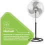 Aspes AVP501800OVN Black Standing Fan 3 Speed, 3, Oscillating