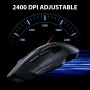 INPHIC Ratón Bluetooth Explorer A9, modo dual Bluetooth 5.0/2.4G, inalámbrico, recargable, 2400 DPI, luz de respiración RGB,