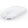 Anmck - Ratón inalámbrico silencioso e inalámbrico USB para Ordenador portátil, Recargable, Rango Remoto de 10 m, 1600 dpi, 3