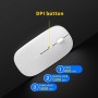 Anmck - Ratón inalámbrico silencioso e inalámbrico USB para Ordenador portátil, Recargable, Rango Remoto de 10 m, 1600 dpi, 3