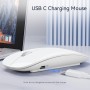 Uiosmuph G11 Ratón Inalámbrico Recargable, Mouse Wireless 2,4 GHz con Receptor Tipo C y USB, Clics Silenciosos, Ratón Óptico