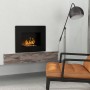 HOMCOM Chimenea de Bioetanol de Pared Estufa de Bioetanol Curva con Tanque de 0,9 L Apagallamas de Acero Inoxidable Tiempo de