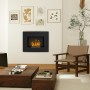 HOMCOM Chimenea de Bioetanol de Pared Estufa de Bioetanol Curva con Tanque de 0,9 L Apagallamas de Acero Inoxidable Tiempo de