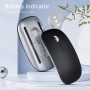 Uiosmuph G11 Ratón Inalámbrico Recargable, Mouse Wireless 2,4 GHz con Receptor Tipo C y USB, Clics Silenciosos, Ratón Óptico