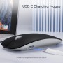 Uiosmuph G11 Ratón Inalámbrico Recargable, Mouse Wireless 2,4 GHz con Receptor Tipo C y USB, Clics Silenciosos, Ratón Óptico