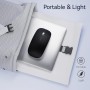 Uiosmuph G11 Ratón Inalámbrico Recargable, Mouse Wireless 2,4 GHz con Receptor Tipo C y USB, Clics Silenciosos, Ratón Óptico