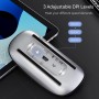 Uiosmuph G11 Ratón Inalámbrico Recargable, Mouse Wireless 2,4 GHz con Receptor Tipo C y USB, Clics Silenciosos, Ratón Óptico