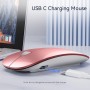 Uiosmuph G11 Ratón Inalámbrico Recargable, Mouse Wireless 2,4 GHz con Receptor Tipo C y USB, Clics Silenciosos, Ratón Óptico
