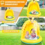 lenbest Piscina Inflable para Bebés, Hinchable Infantil, Piscina para Bebés Jirafa con Toldo Engrosado, Aspersor de Juego con