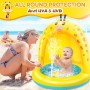 lenbest Piscina Inflable para Bebés, Hinchable Infantil, Piscina para Bebés Jirafa con Toldo Engrosado, Aspersor de Juego con