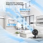 LeaderPro AC Motor Silent Fan with Remote Control, Turbo 3D Oscillations, Desktop Fan with Human Proximity Sensor for Air