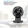 LeaderPro AC Motor Silent Fan with Remote Control, Turbo 3D Oscillations, Desktop Fan with Human Proximity Sensor for Air