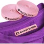 100 Etiquetas Personalizadas con Nombre e Icono para marcar la ropa. Etiquetas de tela Blanca termoadhesiva para planchar en