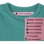 100 Etiquetas Personalizadas con Nombre e Icono para marcar la ropa. Etiquetas de tela Blanca termoadhesiva para planchar en