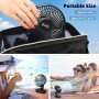 Bistfy Silent USB Table Fan, 120° Oscillation, 90° Tilt Adjustable Head, 5.5'' 14cm Portable Digital Desktop Fan 4 Speeds