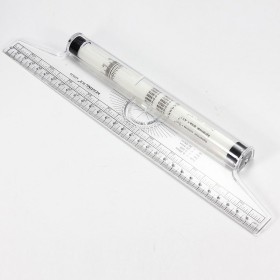OriGlam regla de rodillo de medición de 12 pulgadas, regla de rodillo paralelo de dibujo, regla de rodamiento paralelo