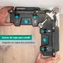 wolfcraft Soporte de ajuste y corte, 6948000, Producto 2 en 1 para rodapiés exactos