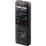 Sony ICD-UX570B.CE7 - Grabadora de Voz (4 GB Ampliable con SD, Micrófono Estéreo, LED de Grabación, Pantalla OLED, Delgada,