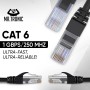 Mr. Tronic Cable Ethernet cat 6 de 30m, Cable de red LAN con Conectores RJ45 Para una Conexión a Internet Rápida y Fiable, con