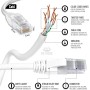 Mr. Tronic Cable Ethernet cat 6 de 30m, Cable de red LAN con Conectores RJ45 Para una Conexión a Internet Rápida y Fiable, con
