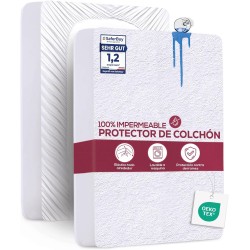 Utopia Bedding Protector Colchón 150 x 200 x 40 cm Impermeable, Certificación Oeko-Tex Funda Colchón, Cubre Colchón