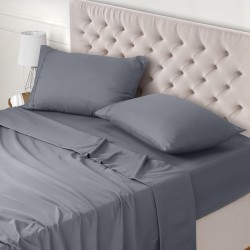 Utopia Bedding Juego de Sabanas 4 Piezas 150x200 - Poliéster Microfibra Cepillada - Oeko-Tex Certificado - Sábana Bajera, Sábana