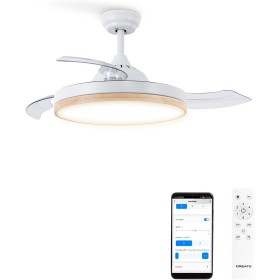 CREATE / WIND CLEAR M/Ceiling fan with light wood light with remote control and Wi-Fi/40W, Ø108 cm, timer, 6 speeds, retractable