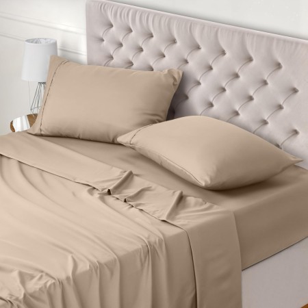 Utopia Bedding Juego de Sabanas 4 Piezas 150x200 - Poliéster Microfibra Cepillada - Oeko-Tex Certificado - Sábana Bajera, Sábana