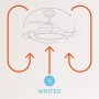 CREATE / WIND CLEAR M/Ceiling fan with light wood light with remote control and Wi-Fi/40W, Ø108 cm, timer, 6 speeds, retractable