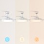 CREATE / WIND CLEAR M/Ceiling fan with light wood light with remote control and Wi-Fi/40W, Ø108 cm, timer, 6 speeds, retractable