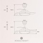 CREATE / WIND CLEAR M/Ceiling fan with light wood light with remote control and Wi-Fi/40W, Ø108 cm, timer, 6 speeds, retractable