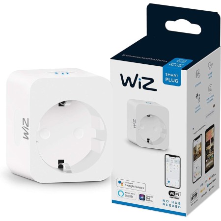 Wiz - Enchufe inteligente Wi-Fi, controla con App, compatible con Alexa y Google Home
