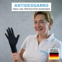 100x ARNOMED® Guantes nitrilo talla M Negro, Guantes desechables quirurgicos y laboratorio, Luvas nitrilo descartaveis sin polvo
