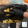 100x ARNOMED® Guantes nitrilo talla M Negro, Guantes desechables quirurgicos y laboratorio, Luvas nitrilo descartaveis sin polvo