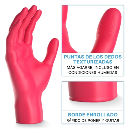 100x ARNOMED® Guantes nitrilo talla M Negro, Guantes desechables quirurgicos y laboratorio, Luvas nitrilo descartaveis sin polvo