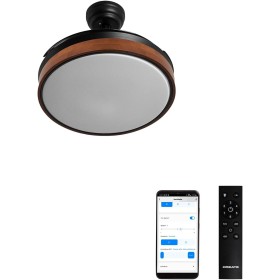 CREATE / WIND CLEAR M/Ceiling fan with dark wood light with remote control and Wi-Fi/40W, Ø108 cm, timer, 6 speeds, retractable