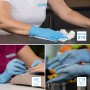 100x ARNOMED® Guantes nitrilo talla M Negro, Guantes desechables quirurgicos y laboratorio, Luvas nitrilo descartaveis sin polvo
