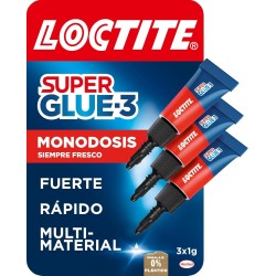 Loctite Super Glue-3 Original Mini Trio, pegamento universal con triple resistencia, adhesivo transparente, pegamento