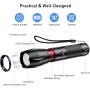 Blukar Linterna LED Recargable, Super Brillante Linternas de Aluminio con 5 Modos de Luz, 2000L Flashlight de Mano Impermeable