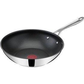 Tefal Jamie Oliver by Cook's Direct On E3041934 Wok Frying Pan 28 cm Non-Stick Heat Signal with Riveted Handle Induction Safe