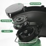 Flaveano Hilo Desbrozadora para Bosch EasyGrassCut Cortabordes, 6 Carretes y 2 Tapas