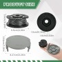 Flaveano Hilo Desbrozadora para Bosch EasyGrassCut Cortabordes, 6 Carretes y 2 Tapas