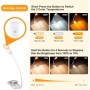 Gritin Luz de Lectura Recargable, Lampara Libro de Lectura con 9 LED/3 Modos de Protección de Los Ojos - Atenuación Continua,