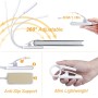 Gritin Luz de Lectura Recargable, Lampara Libro de Lectura con 9 LED/3 Modos de Protección de Los Ojos - Atenuación Continua,