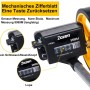 Rueda de medición de metro Zozen, retráctil/unidades métricas [hasta 9,999 m], medición desplazamiento con bolso mano,