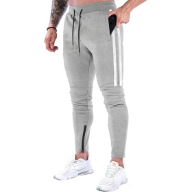 Suwangi Pantalones Deportivos Running para Hombre Jogger Gimnasio Fitness Entrenamiento Pantalon Largos Chándal Bolsillo